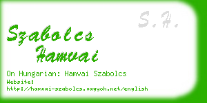 szabolcs hamvai business card